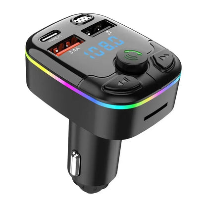 Recommended Vehicle Safety Tools: Bluetooth 5.0 Car FM Transmitter PD Type-C Dual USB Ambient Player MP3 Fast Charger Type-C Wireless Light Handsfree PD