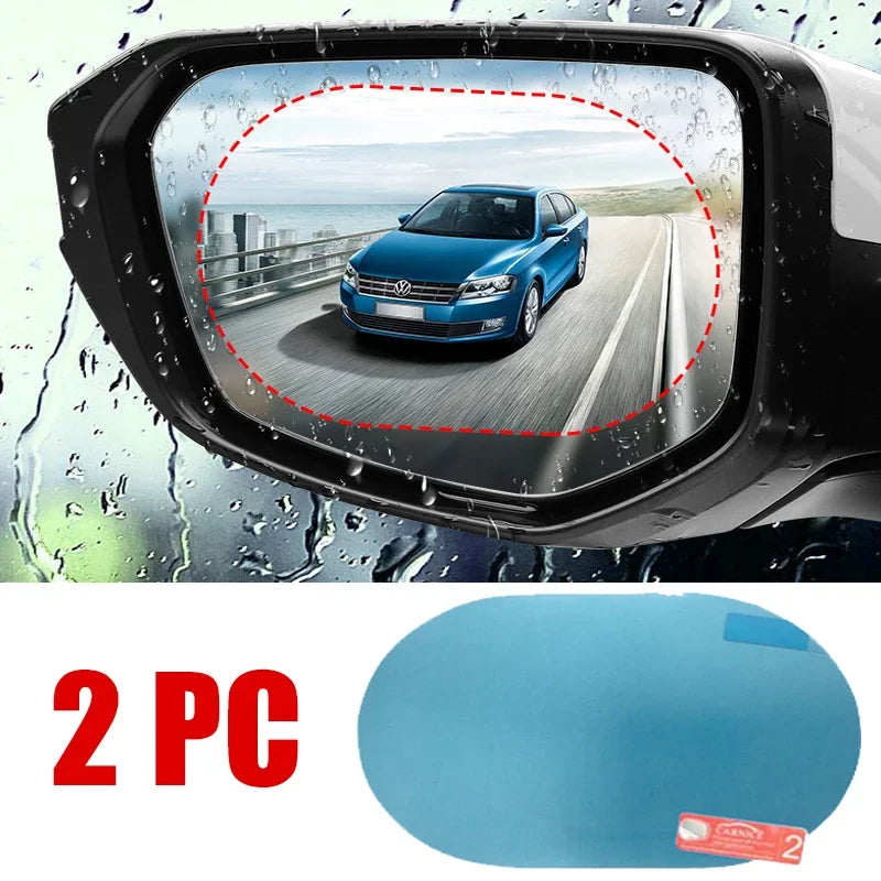 Recommended Vehicle Safety Tools: 2PCS Car Sticker Rainproof Film For Car Rearview Mirror Car Rearview Mirror Rain Film Clear Sight In Rainy Days