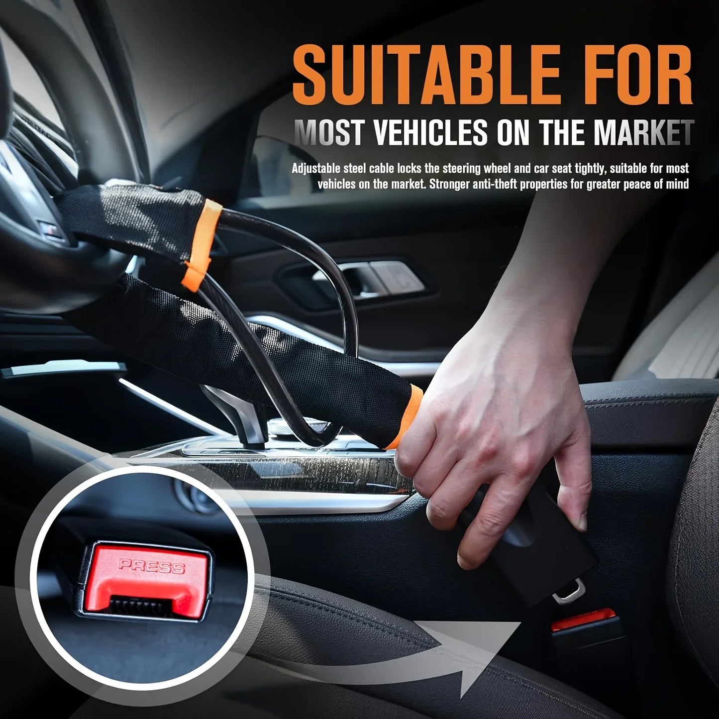 Recommended Vehicle Safety Tools:  Anti-theft car lock, loyal "bodyguard" of your car, guarding travel safety day and night