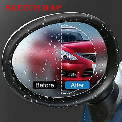 Recommended Vehicle Safety Tools: 2PCS Car Sticker Rainproof Film For Car Rearview Mirror Car Rearview Mirror Rain Film Clear Sight In Rainy Days