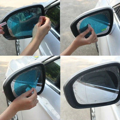 Recommended Vehicle Safety Tools: 2PCS Car Sticker Rainproof Film For Car Rearview Mirror Car Rearview Mirror Rain Film Clear Sight In Rainy Days