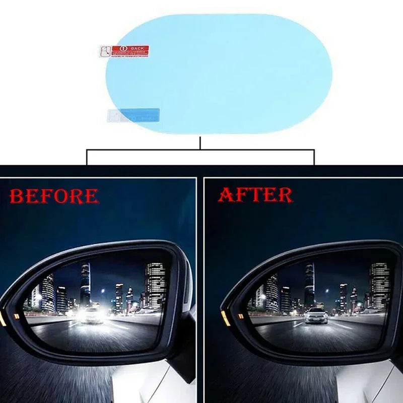 Recommended Vehicle Safety Tools: 2PCS Car Sticker Rainproof Film For Car Rearview Mirror Car Rearview Mirror Rain Film Clear Sight In Rainy Days